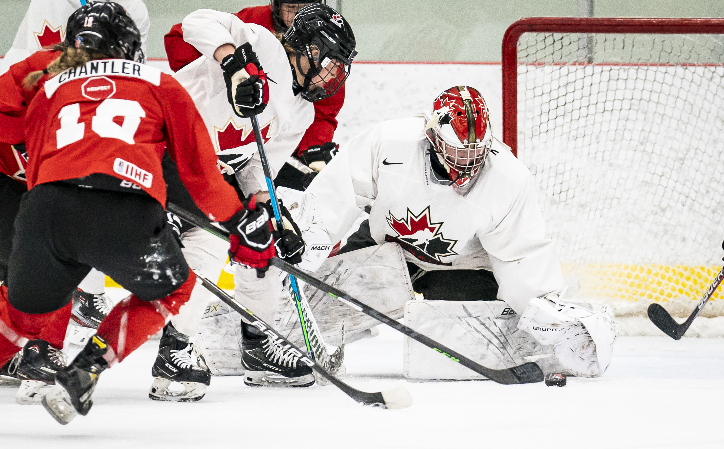 Hockey Canada Jamiee Spring Completed The Comeback In Ot As Battled Back From An Early Two Goal Deficit In The Intrasquad Opener At S Women S U18 Selection Camp 3 2 Stats