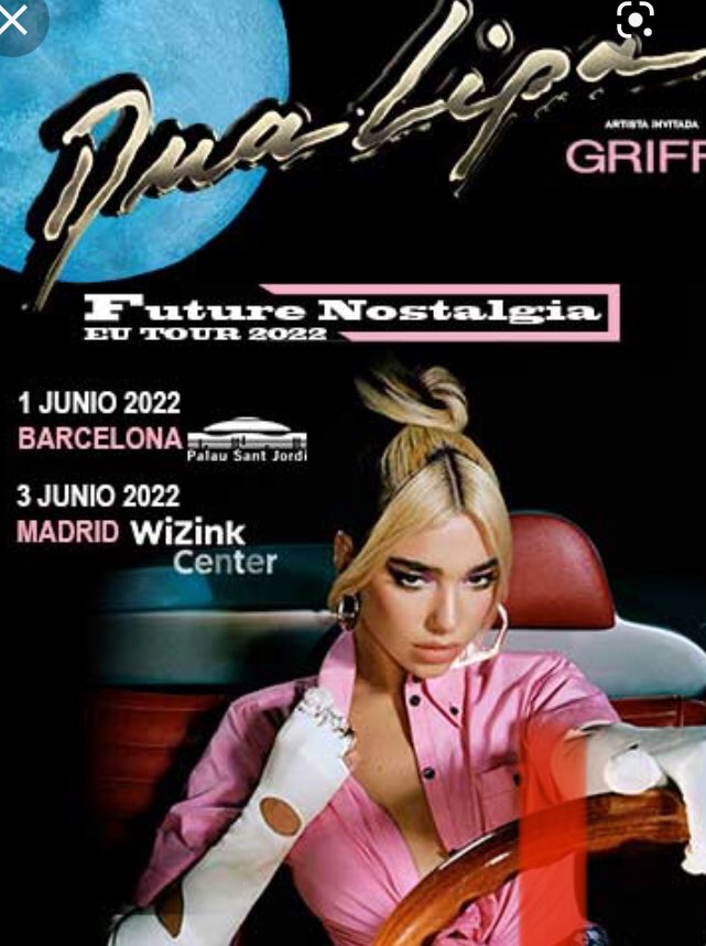 Vendo entradas CONCIERTO DUA LIPA MADRID 3 junio(mismo precio)