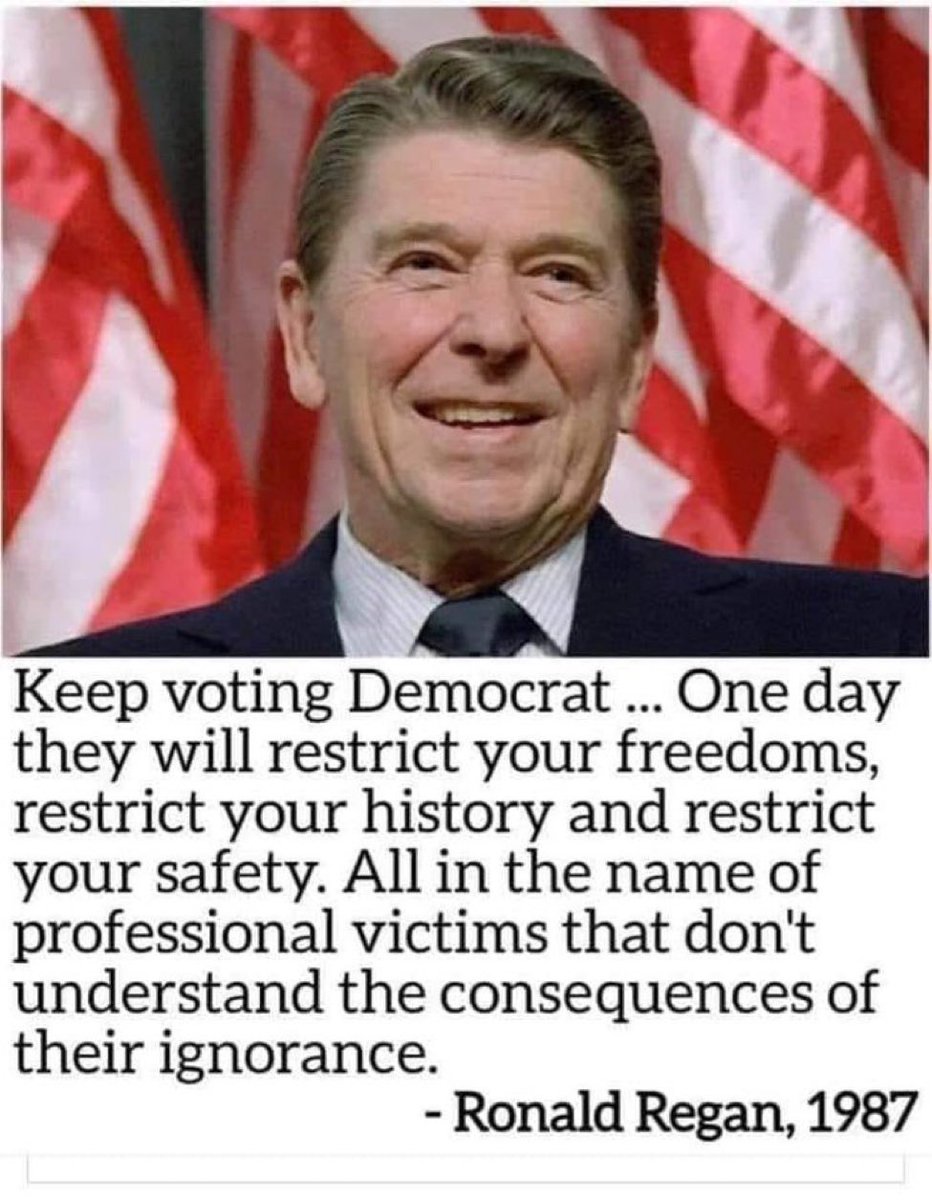 🇺🇸🌹#FridayThoughts …#RonaldReagan predicted this in 1987. 
Look where we are now. 
#GodSaveAmerica #America #MemorialDayWeekend #SaveAmerica #IfMyPeopleIIChron7_14
#VoteRed2020 #VoteRed2024🇺🇸🇺🇸