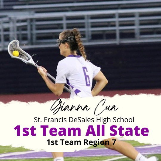 Congrats Gianna!  1st Team All Ohio!  1st Team All Region!