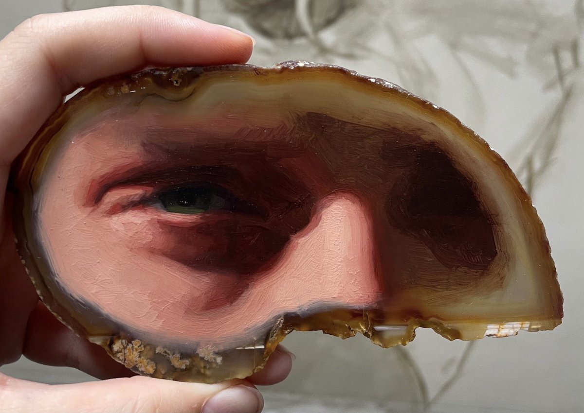 candlelimbsx's tweet photo. Eye studies I've painted on gem slabs https://t.co/gESjzAOcVP