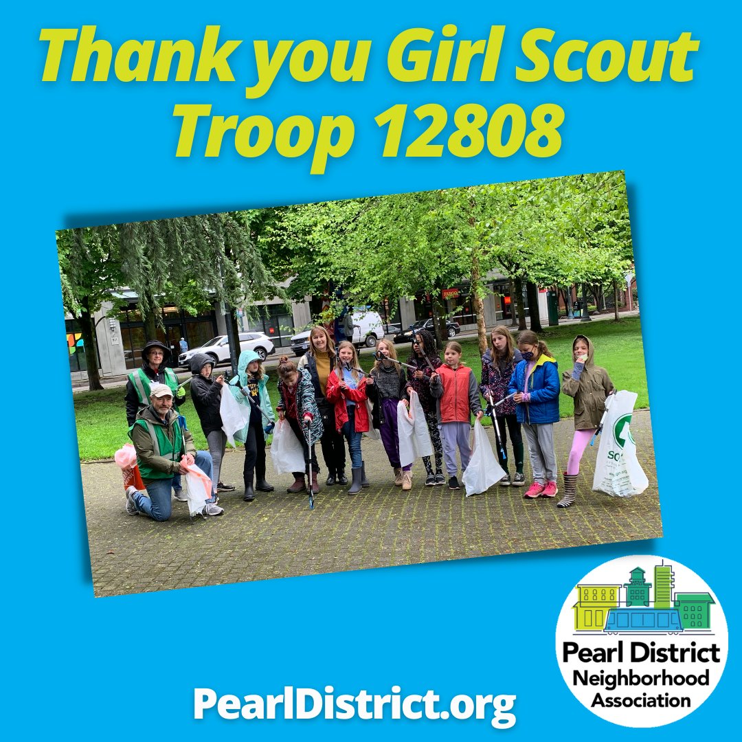 Read about how Girl Scout Troop 12808 made our neighborhood better at PearlDistrict.org. <a href="/girlscoutsosw/">Girl Scouts OSW</a> #cleanup #volunteer #joyful #thankyou #girlscouts <a href="/ORPearlDistrict/">Pearl District NA</a>  @community_civic_life