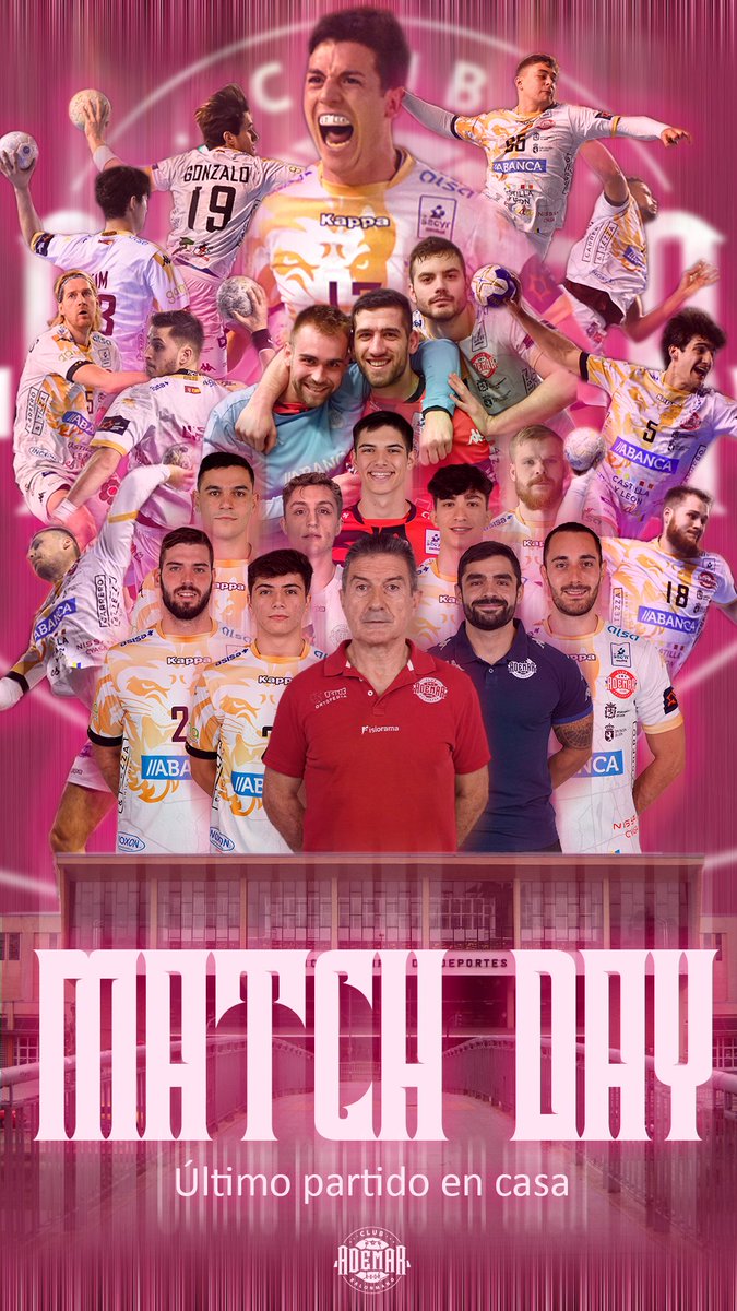 ADEMARLEON's tweet photo. 🚨Esta imagen es el último MATCH DAY de la temporada, y por eso y otras cosas es muy especial...Os rogamos a todos los seguidores del Abanca Ademar León que descarguéis la imagen y la subais a vuestras stories de Instagram o simplemente le deis a RT a este tuit!!!😇
#dameunademar https://t.co/bGHpxTVgRF