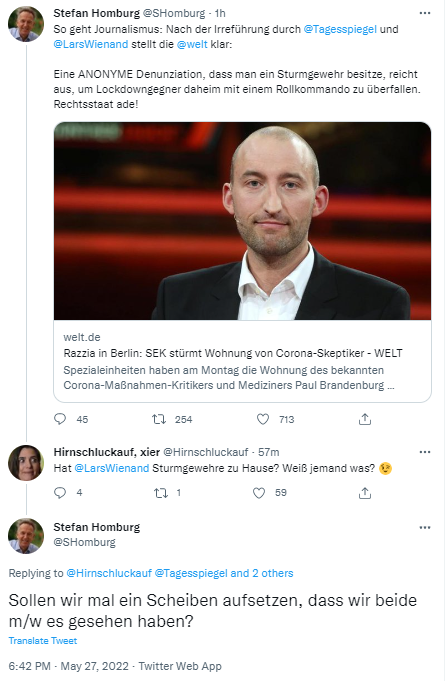 sabi_ri's tweet photo. Zeit, mal wieder nach @SHomburg zu sehen.
1/ In der Causa #Brandenburg behauptet #SperrtHomburg nun, "V-Leute" &amp; "Pharma" hätten aus niederen Beweggründen ein "Rollkommando" gegen Dr. Brandenburg veranlasst. 
Dies ist wohl eine Straftat nach §164 StGB https://t.co/BCUxba8cvp