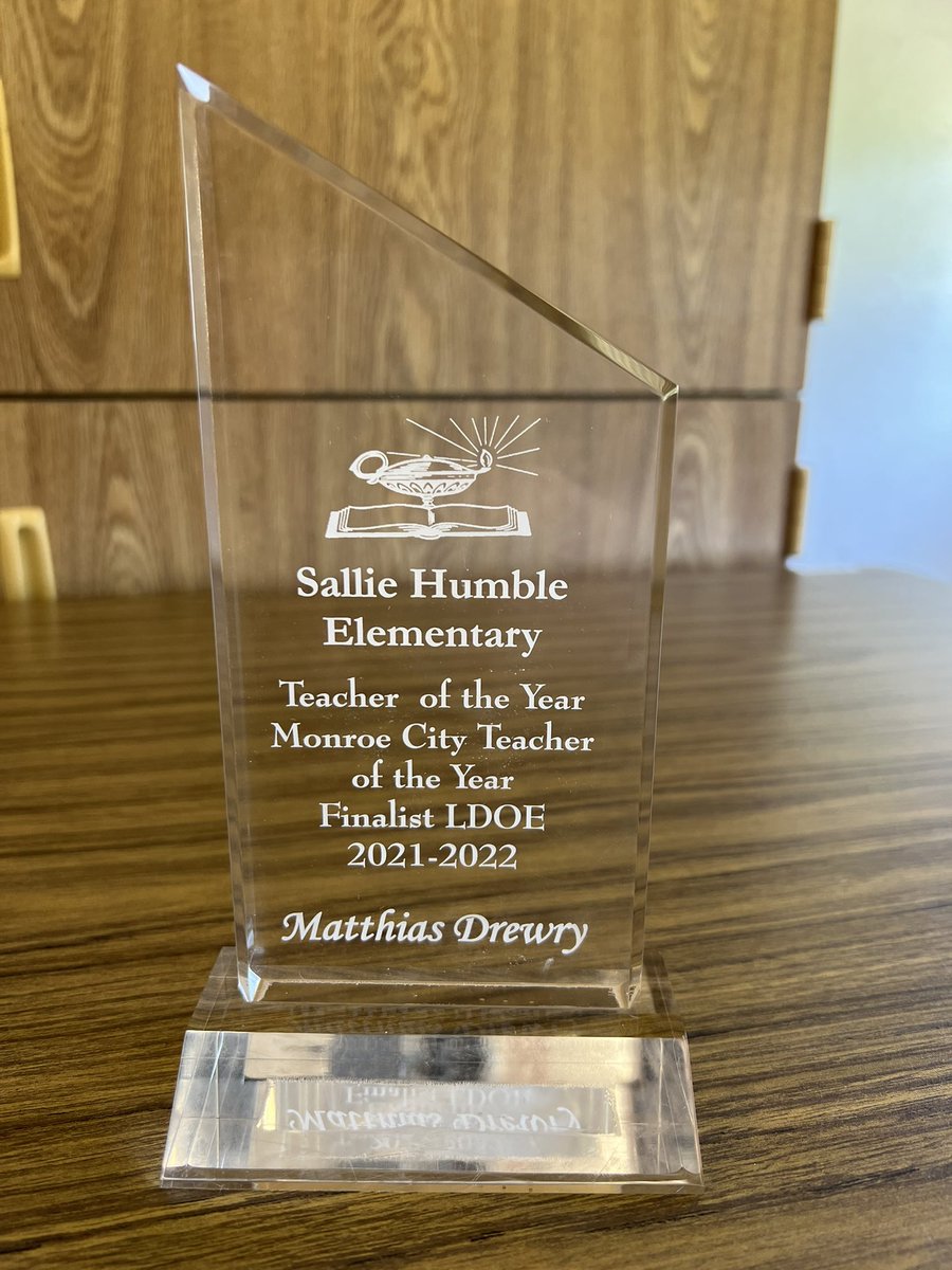 It was an honor to receive this at our end of the year luncheon:)