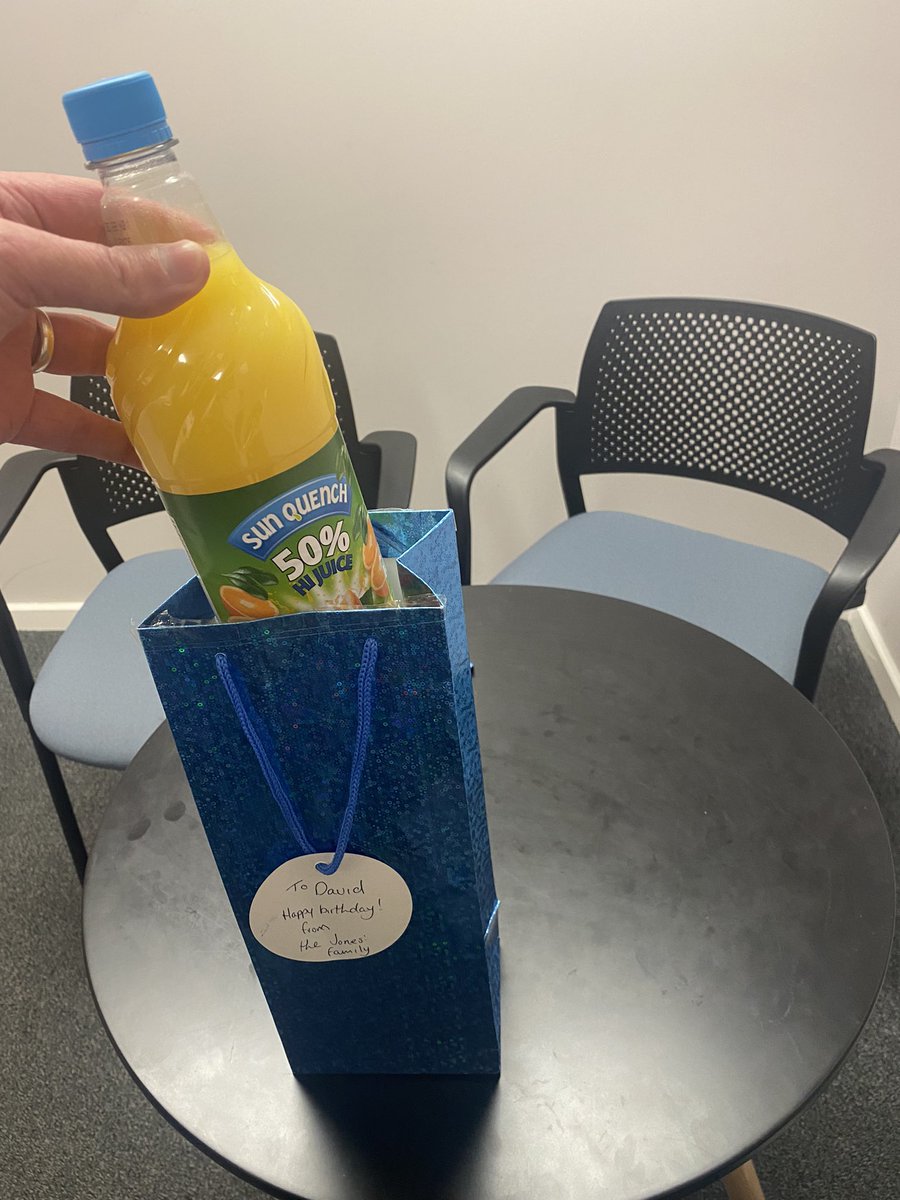 You know your colleagues really know you when they get you squash instead of wine for your birthday! Thanks Team Jones <a href="/Teach_Comp_Sci/">Mr Jones</a> <a href="/kerry76jones/">Kerry</a>