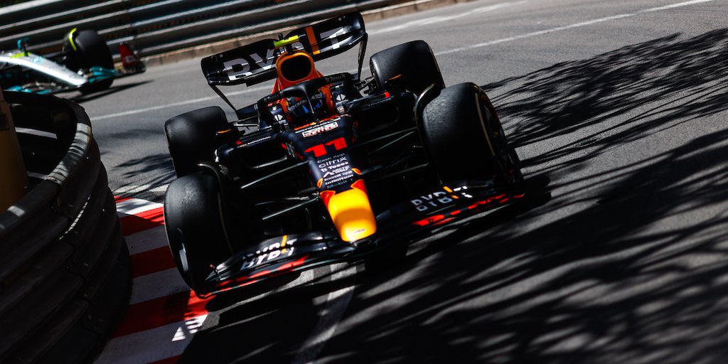 SChecoPerez's tweet photo. We have a good base, now to find those tenths in Q3 💪 #MonacoGP 

Tenemos una buena base, a buscar las milésimas en Q3.
#RedBullRacing https://t.co/pf5EB5otuM