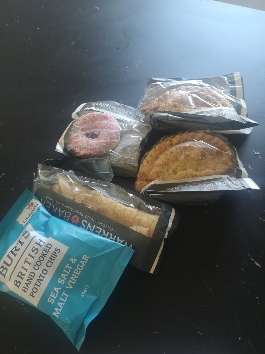 After watching @EatWellForLess this week, hubby & I downloaded the @TooGoodToGo_UK app. This was our first 'magic bag' purchased our local @WarrensBakery for £4 instead of £12.80 💪🏻
#fightingfoodwaste 
#reducefoodwaste