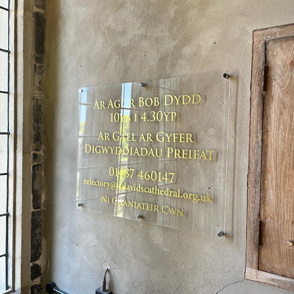 #newsignday ready for Festival week thanks to <a href="/abersign/">Abersign_ltd</a> 😁

#therefectory #stdavidsrefectory #stdavidscathedral