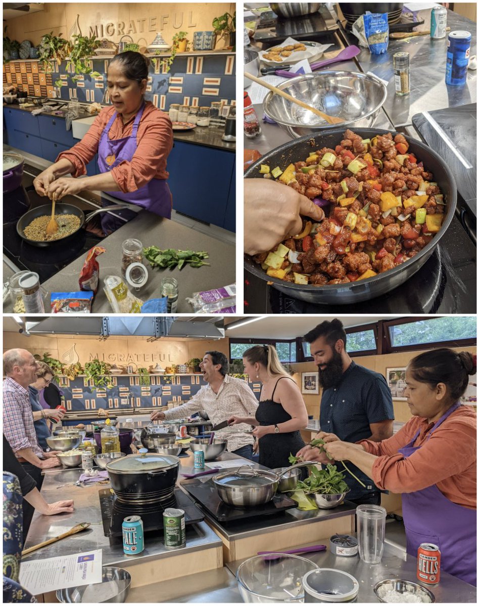 A fun and delicious night out w <a href="/ablyrealtime/">Ably Realtime</a> team at <a href="/migratefulUK/">Migrateful</a> cooking school with Chef Jahan. They're a great org celebrating migrant chefs on their journey to employment and independence. Highly recommend it!
