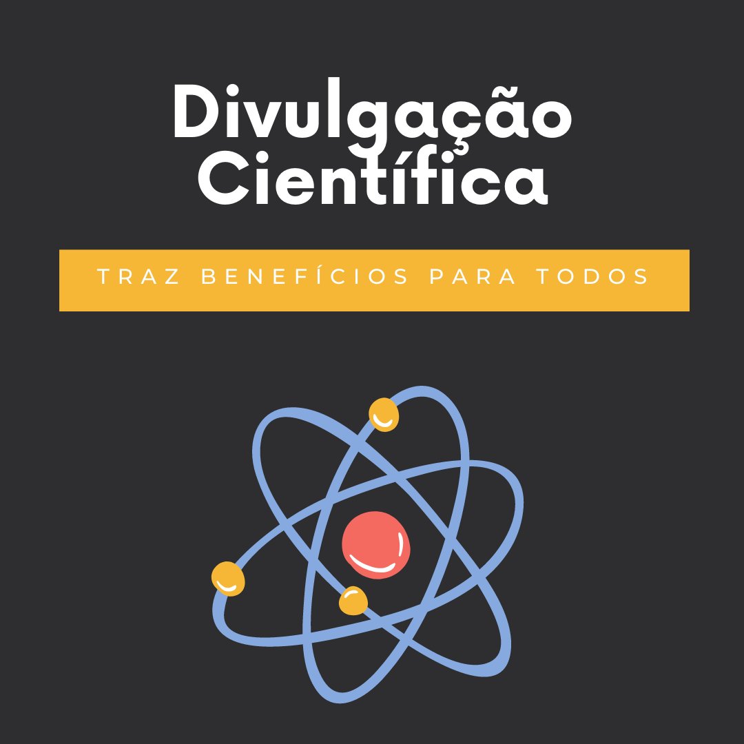 Divulgação Científica é benéfica para a ciência, para os autores e para a sociedade!
A comunicação da ciência através de fontes confiáveis é ainda mais necessária em tempos de desinformação.

#divulgaçãocientífica