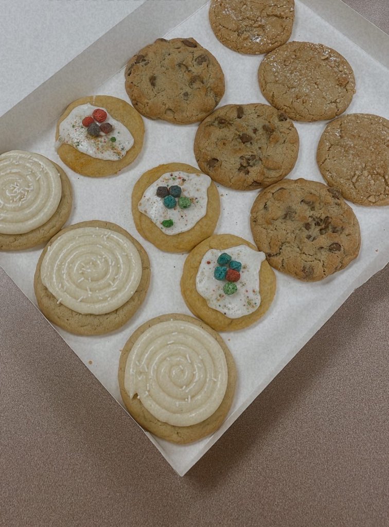 miss_dougan's tweet photo. What better way to end the school year than with @CrumblCookies from a @CCMMSRedwolves student who apparently knows her teachers WAY too well (since we’ve eaten them every Wednesday this school year)! ♥️ @msshawccmms @FosterMissi @TerryCCMMS https://t.co/kCrUfWFtJC