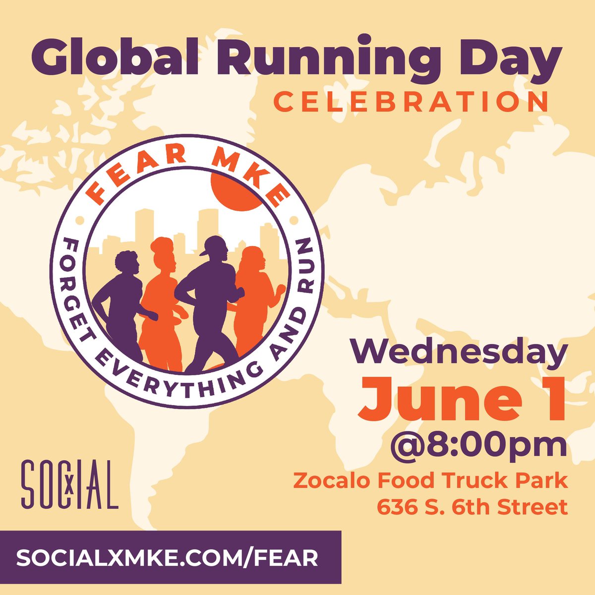 ranell_io's tweet photo. ๐ฃ calling all #runners
#globalrunningday is this Wednesday, June 1! Meet us at Zรณcalo to celebrate what it means to run in MKE!
Special things are planned! ๐๐ค๐พ๐๐งก
RSVP here ๐๐พ https://t.co/GV2qfc1wRq
Tell a friend. Bring a friend.
#RunWithFEARMKE
#FEARMKE
#Milwaukee https://t.co/FtZPn1wgLa
