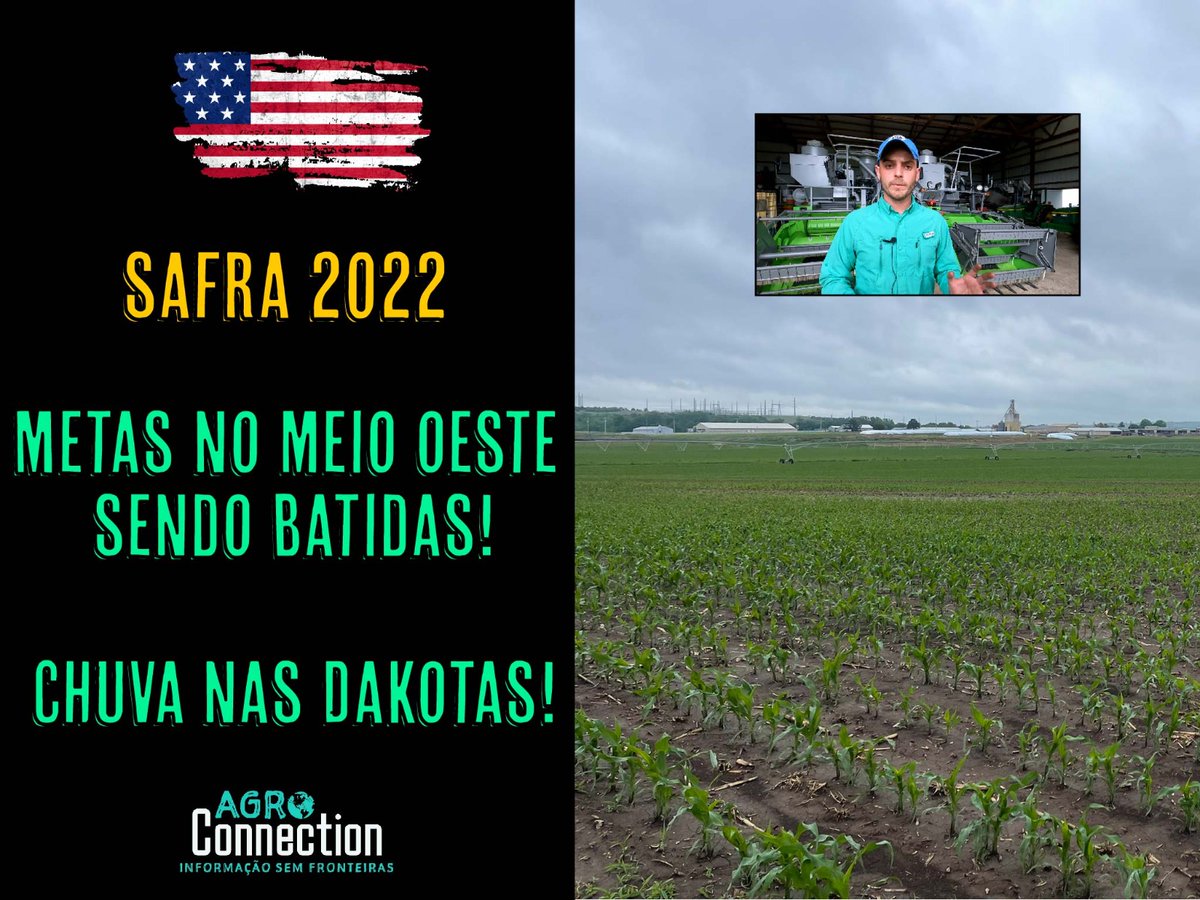 Atualização semanal no ar!!!!
Metas no meio Oeste sendo batidas! Chuva nas Dakotas! 🌱🌧️

Olá amigos!! Nesse vídeo a equipe Agro connection traz informações sobre a safra soja/milho 2022, direto do cinturão do milho!
Link: youtu.be/iYJr8y4ZHqM

#safra #eua #agricultura #milho