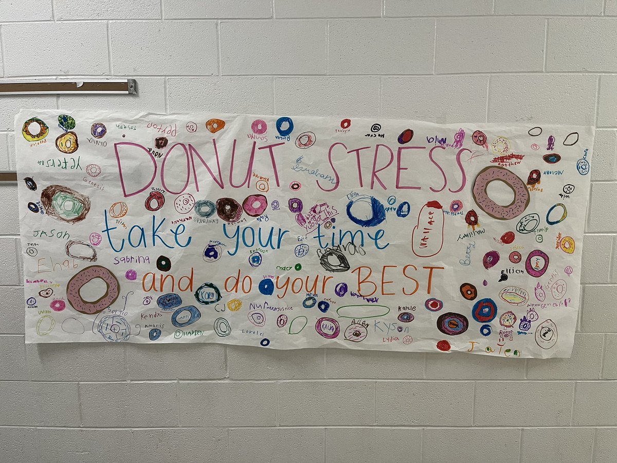 Kim__Petersen's tweet photo. EOG Pep spirit week followed by a parade had our students feeling pumped up and confident to tackle these EOGs! The encouraging posters around the school made by students are just the icing on top! Love all the support here at Hope Valley! @ApWhitaker @hannaeducates https://t.co/N2Y2l0QYFO