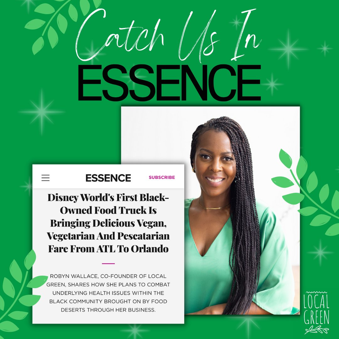 the_localgreen's tweet photo. It's the Black Excellence for us. ✨

We're so thankful that our mission, #EatWellBeWell, has transcended #Atlanta with a spotlight on co-founder Robyn Wallace and the #BlackWomanMagic she brings to the #LocalGreen family. Thank you @Essence!

#AtlantaRestaurants #BlackExcellence https://t.co/QPnOMXPADl