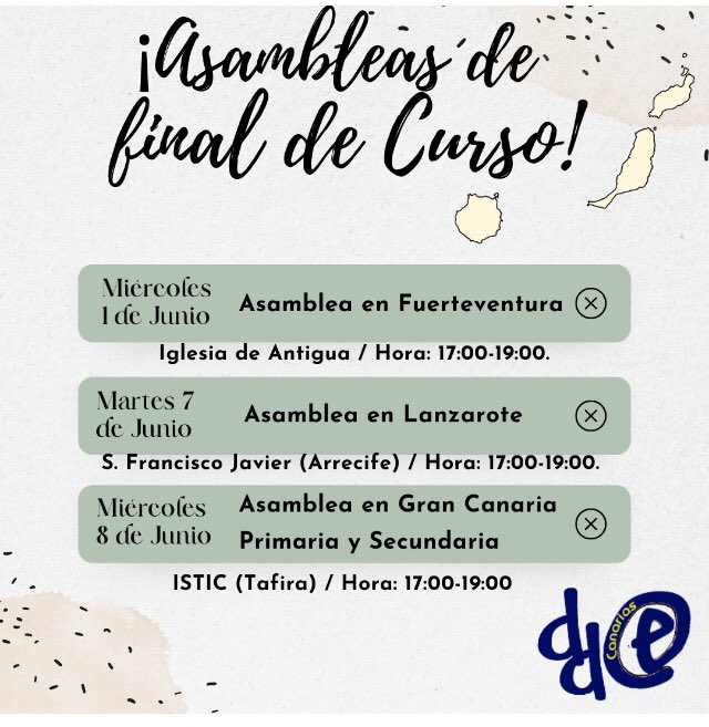Asambleas Final de Curso para el profesorado de Religión de E. Infantil-Primaria, E. Secundaria-Bachillerato de la Diócesis de Canarias #EreCanarias #ReliEsMas