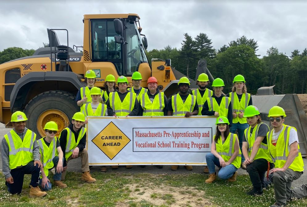 The week long <a href="/MassDOT/">Mass. Transportation</a> Pre-Apprenticeship Program wrapped up today after a field trip in Hopkinton, woodworking to make forms, pouring concrete slabs, completing all assessments and GRADUATING from the program! Congrats to all NHS students involved, you rocked it!