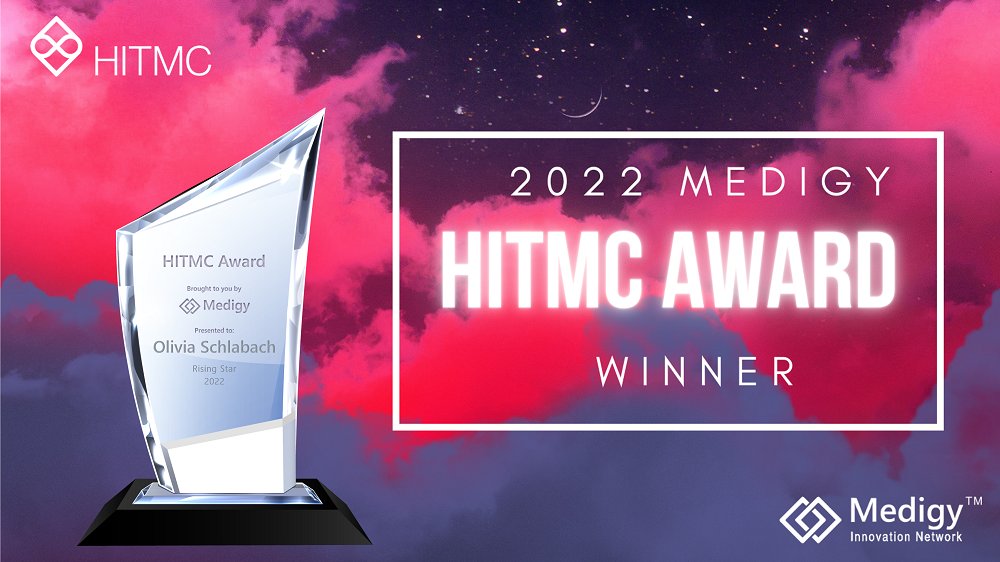 SwaayHealth's tweet photo. Shout-out to Olivia Schlabach, the 2022 Medigy HITMC Marketing Rising Star (Agency) Winner!

See the complete list of winners: https://t.co/7GeScBxh6T

@livschlab @FINNPartners #HITMC22 #HITMCAwards https://t.co/nk5SfeSnzG