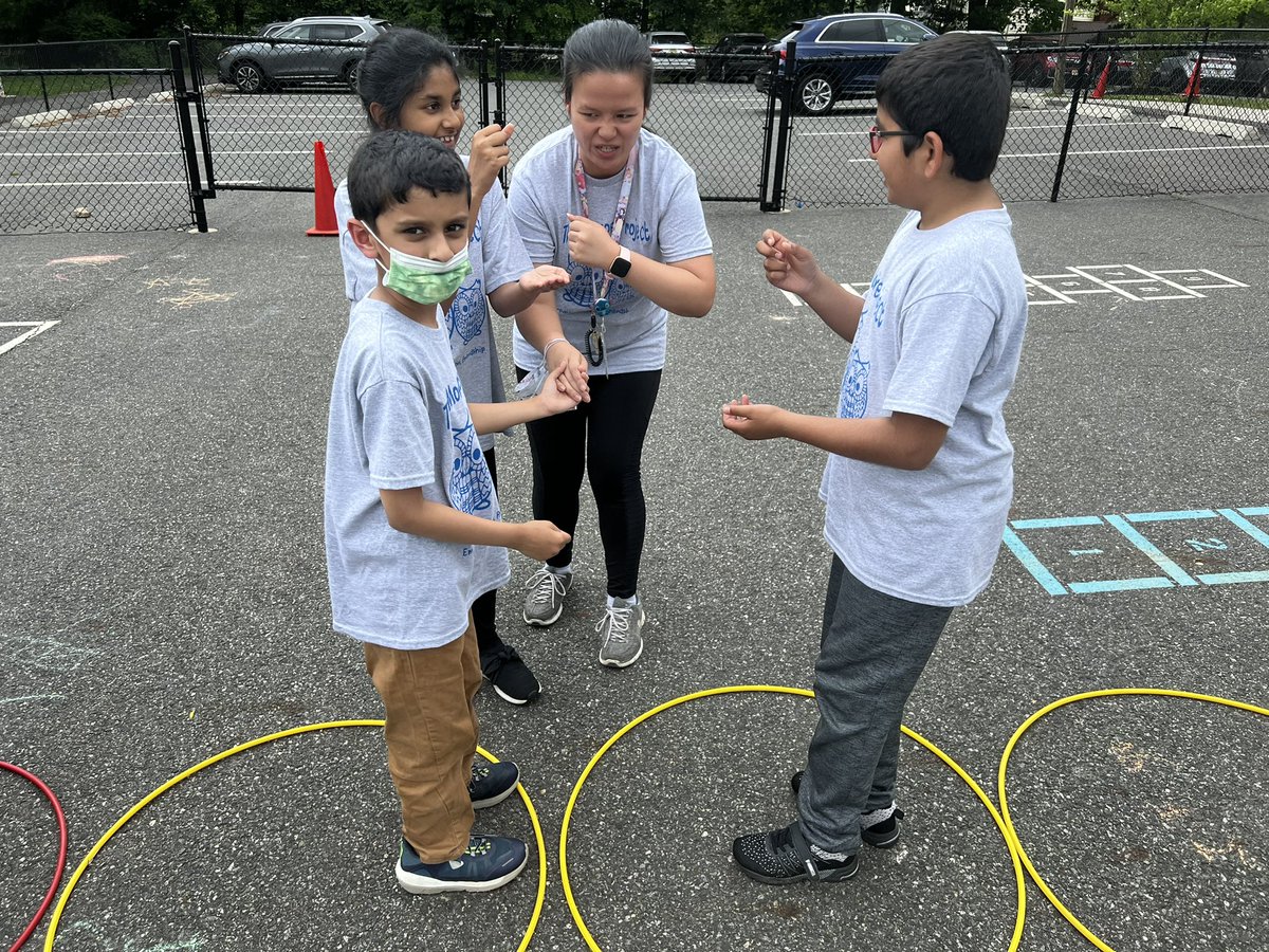 Monroe Project sports day. 5th grade buddies are helping out their autism buddies in our self-contained program! Empathy, inclusion and friendship! 🧩 ❤️