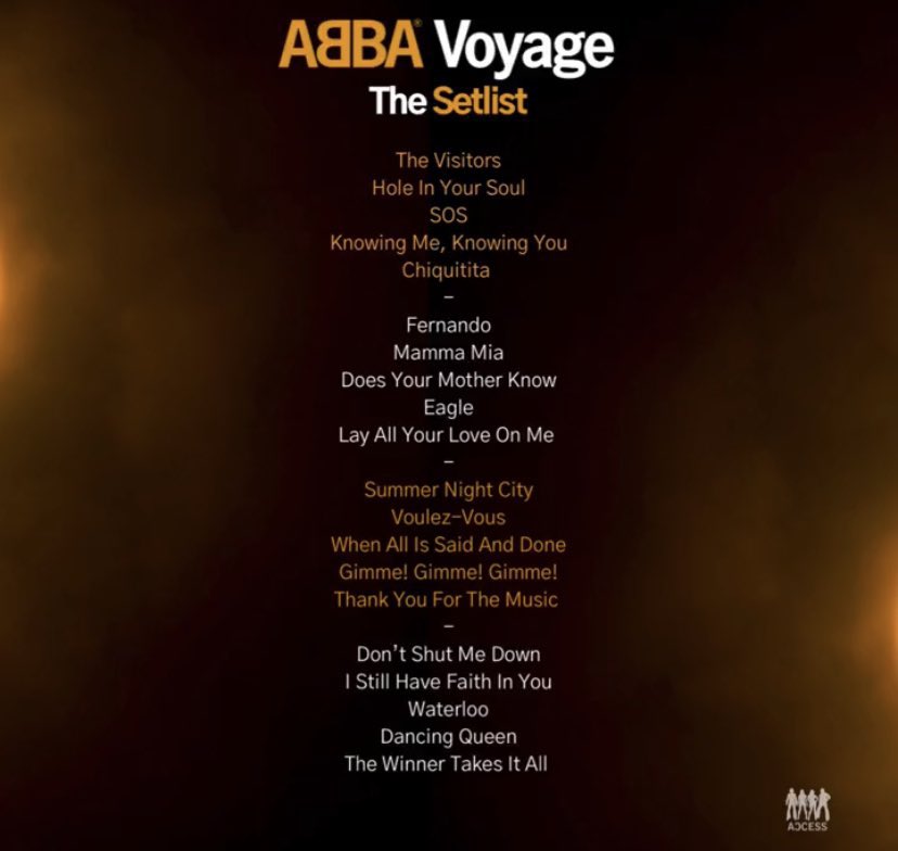ABBA Voyage setlist + video of Dancing Queen Entertainment Talk Gaga Daily