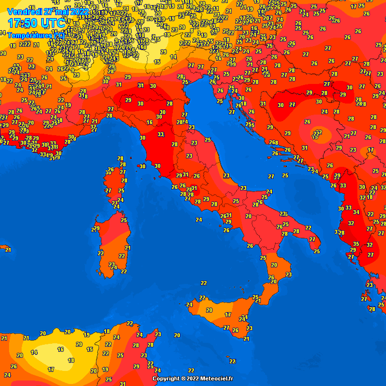 Après le Maroc, l'Espagne, la France, l'Allemagne et bien d'autres, c'est en #Italie que des records mensuels de chaleur ont été battus aujourd'hui avec plus de 36°C à Rome. 