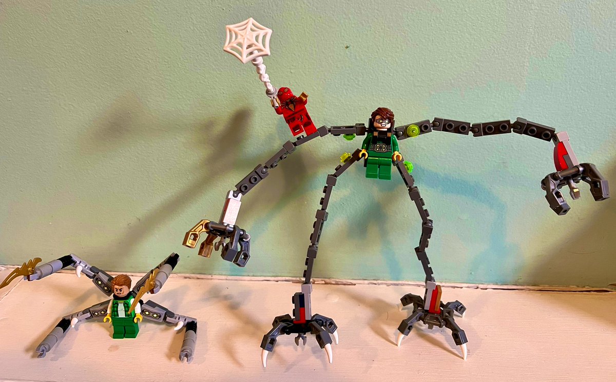benhorner's tweet photo. Promised my boys I'd post their Doc Ock @LEGO_Group creations online. #ProudDad https://t.co/GGrk0c5yaG