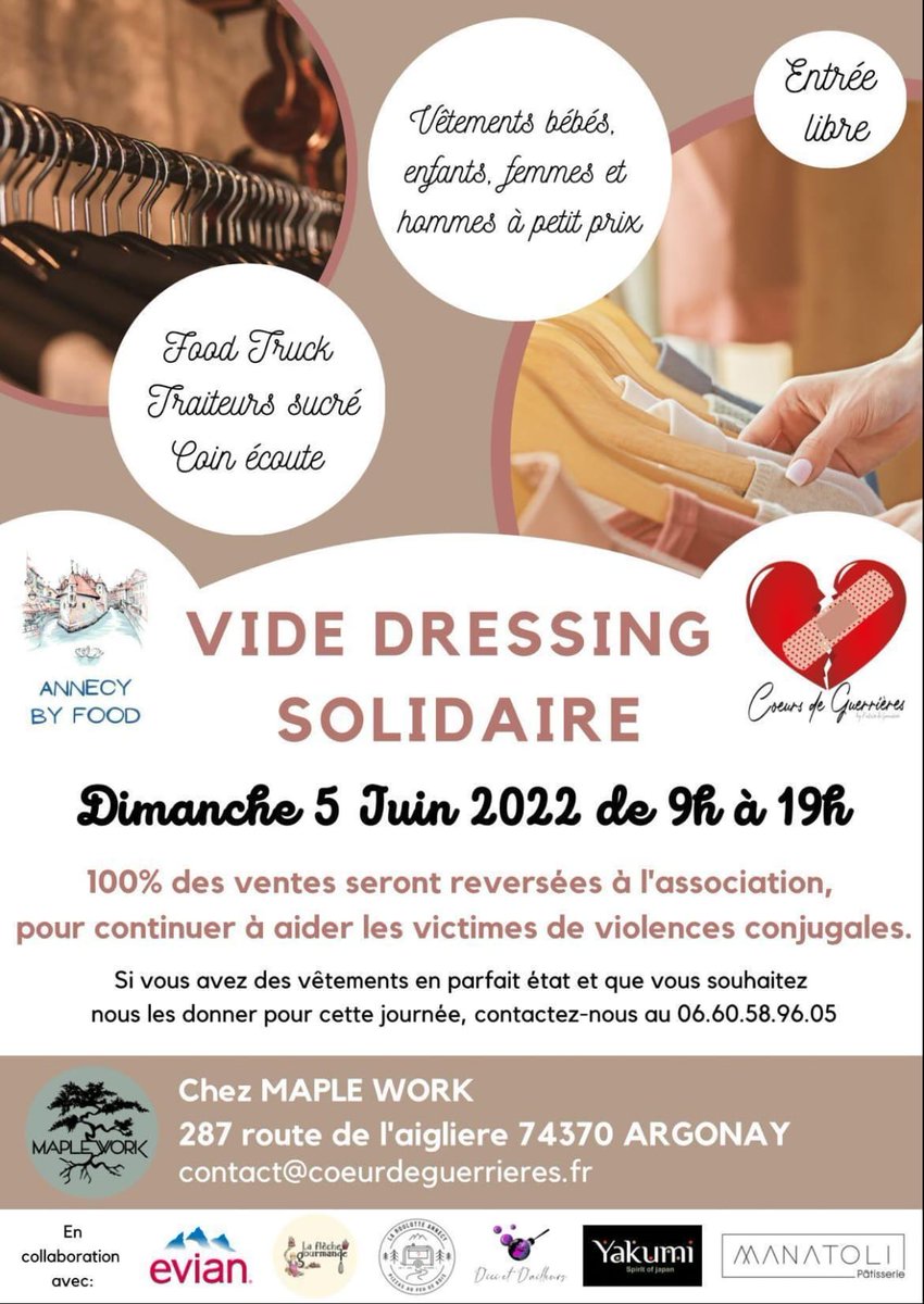 #videdressing
#Annecy 
#solidaire 
#argonay 
#ViolencesConjugales 
#HauteSavoie