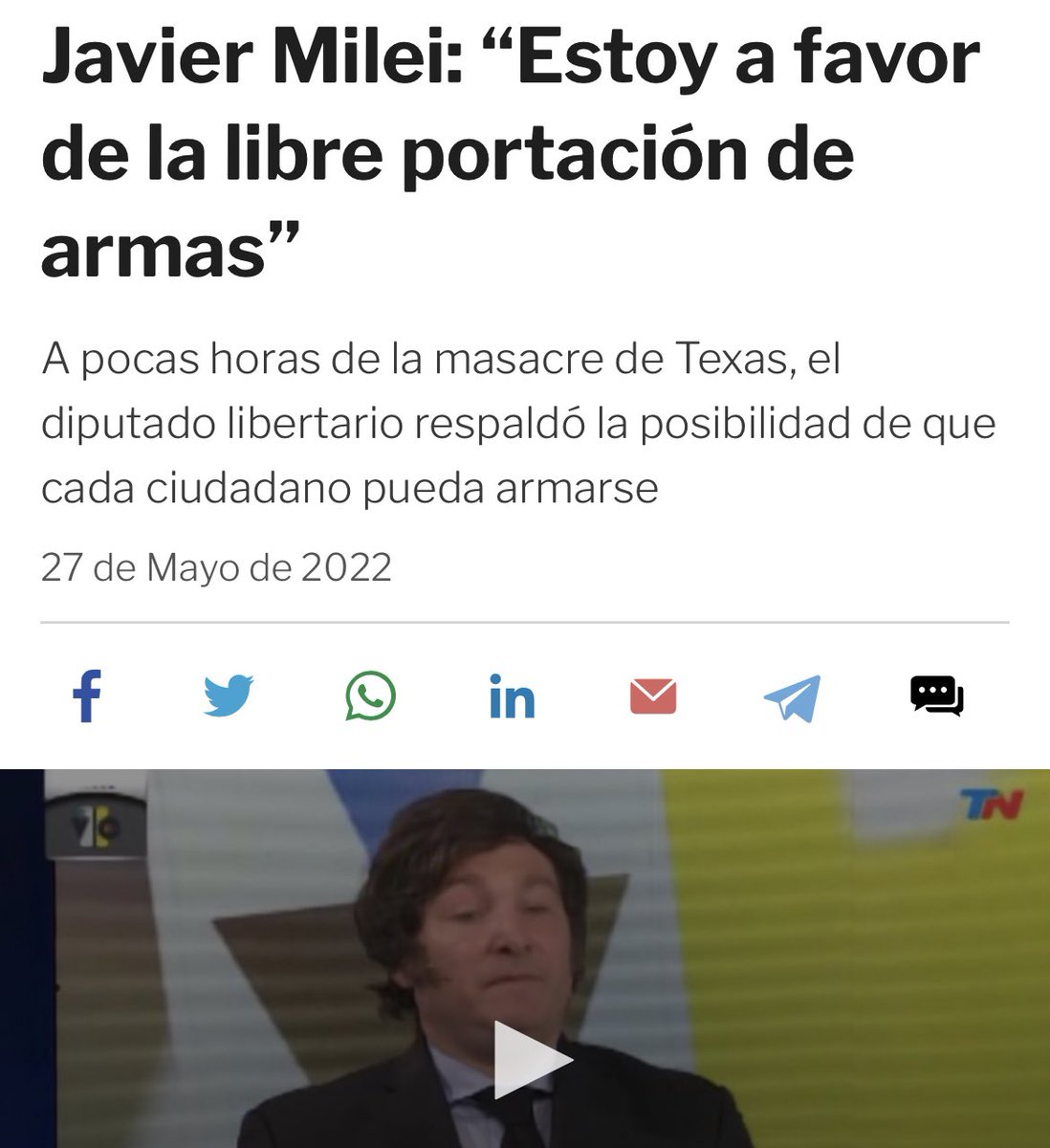 PalaveccinoLu's tweet photo. Que alejados de la realidad están los que dicen "Milei lo dijo en el contexto de la masacre de Texas". Yo no soy de Texas, soy de Lanús. Me crié viendo cómo mataban a vecinos laburantes. Los delincuentes ya están armados, la gente de bien tiene derecho a defenderse. https://t.co/NrGjZikUi6