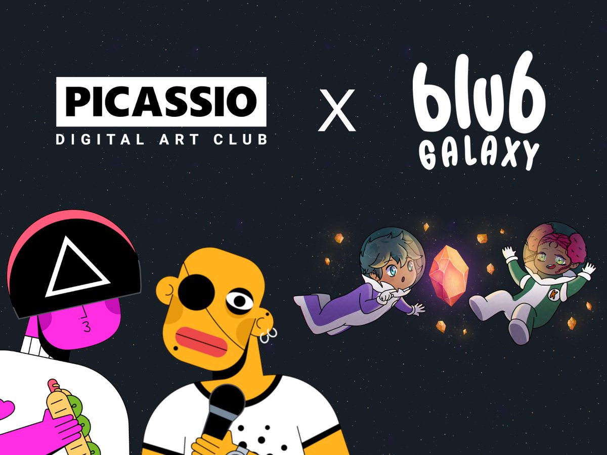 PicassioArtNFT's tweet photo. More Collabs for Community Promised 👉 Here Comes First One!
🔥 @PicassioArtNFT x @blubgalaxy 🔥
Everyone Holding #Picassio Is Whitelisted for Blub Galaxy #CNFTdrop on 9th June 😍
Details on DC 👀
#Blubgalaxy #CNFTproject #CNFTcollection #CNFTcalendar #CNFTCommunity #NFTdrops https://t.co/iUToT4nWh9