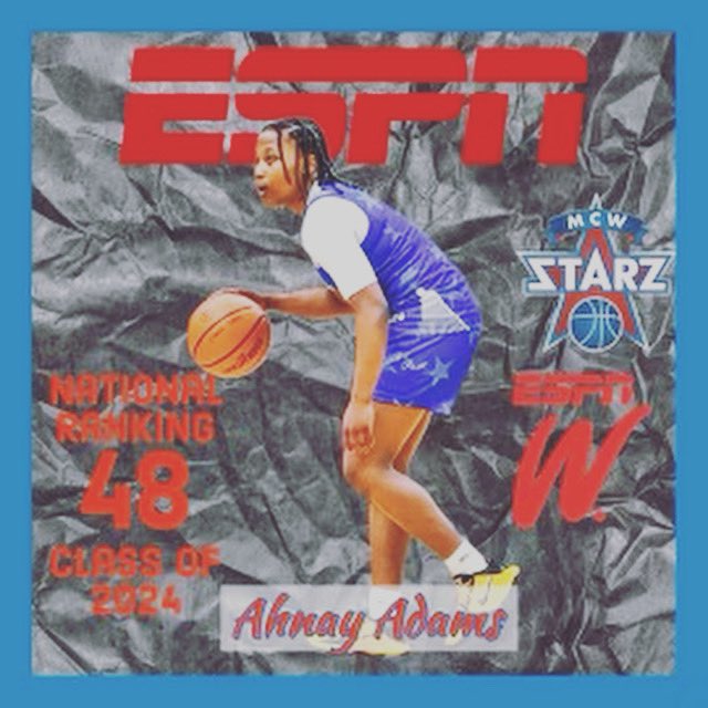 MCW player <a href="/ahnayadams/">nay adams</a> ⭐️ has been ranked #46 in the 2024 class in the country by ESPN‼️