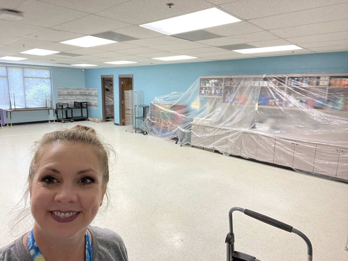 And that’s a wrap! Literally since we are getting a new HVAC system everything was covered!! It’s been a great year! Have a great summer everyone! #lewislionsart
