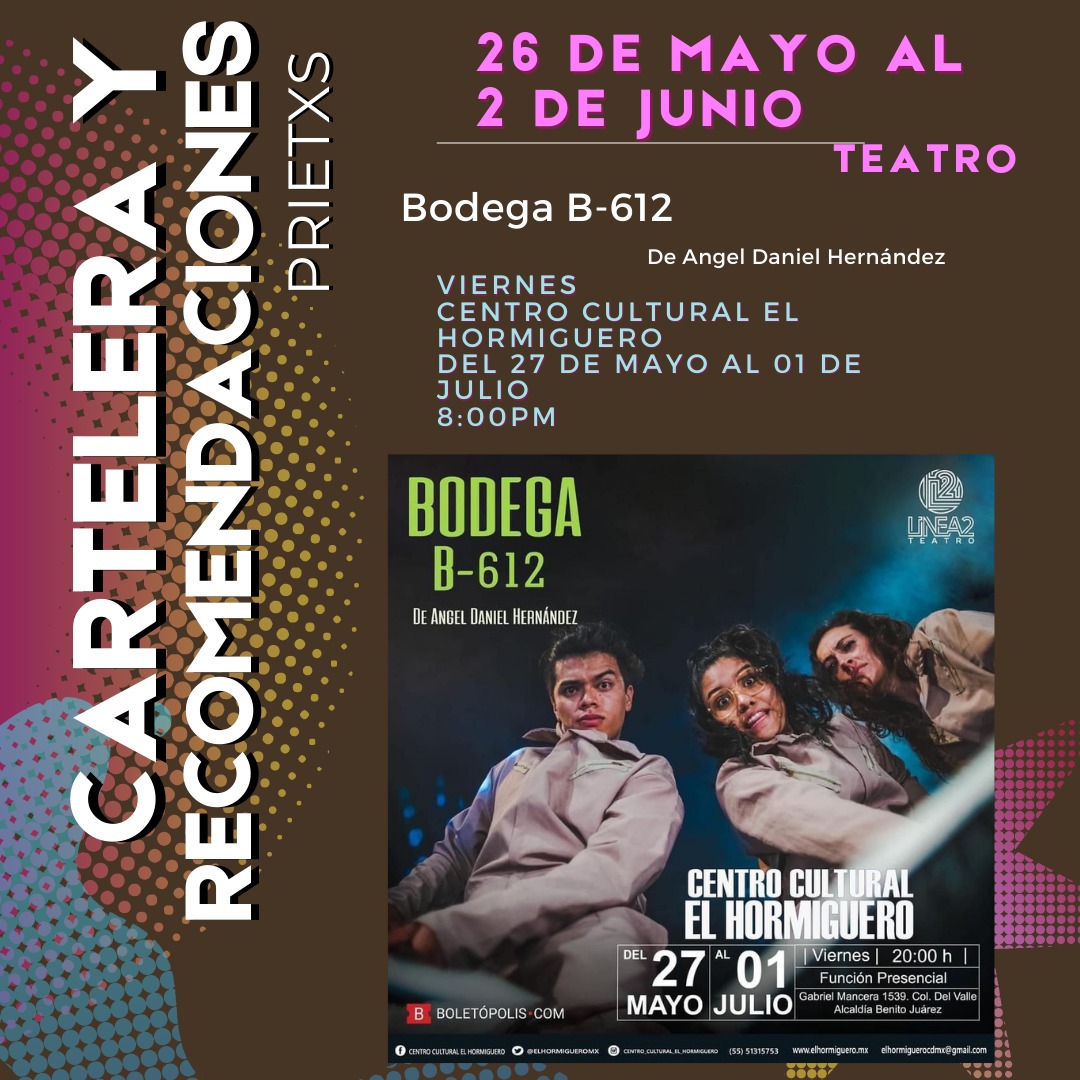poderprieto_mx's tweet photo. La Bodega B-612, es un lugar al que llegan todos los objetos perdidos y olvidados, donde tres archivistas, Bárbara, Benjamín y Berenice, descubren por qué llegaron ahí
@ElHormigueroMx
#RecomendacionesPrietxs 👊🏿👊🏾👊🏽 https://t.co/DiZcVcBjrd