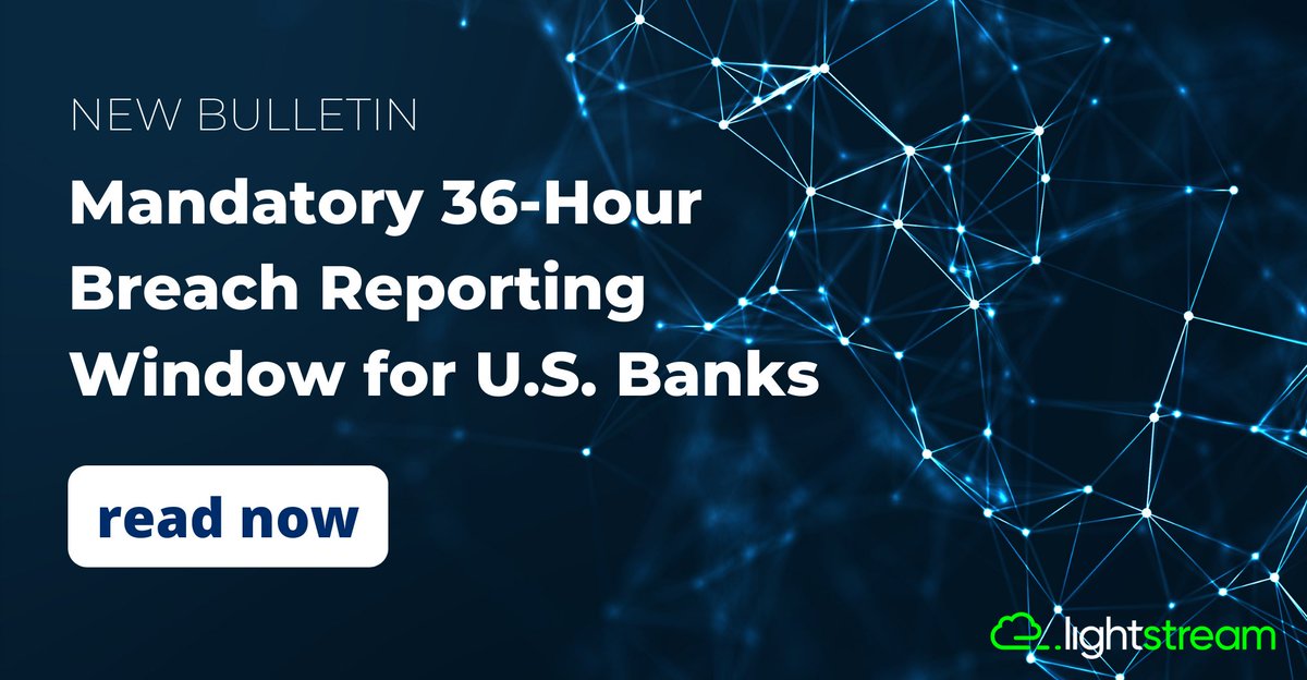 The <a href="/FDICgov/">FDIC</a>, Office of the Comptroller of the Currency, &amp; <a href="/FRBservices/">Federal Reserve Financial Services</a> placed a new regulation to ensure banks follow timely reporting processes following cybersecurity attacks. 

Learn more about this new regulation and its impacts in our bulletin: bit.ly/3wSeFUt