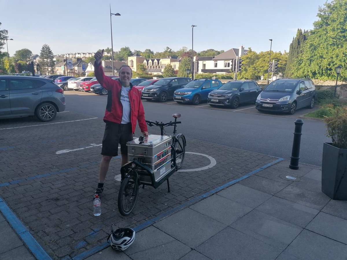 @BobbyMc2014 has arrived safe and sound to Killarney after the final day of the #SDGRoadshow2022 Bike Tour: a day of two mountain passes and over 800mtrs of climbing for him. 🚲🗻⛰️🔥 #SDGs