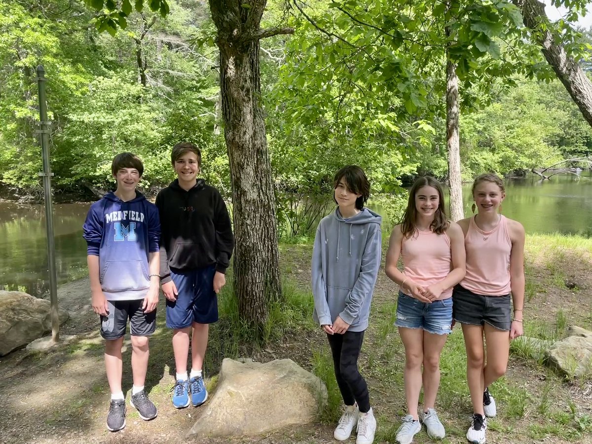 Big thanks to my trout team take 2!! These amazing students showed up AFTER SCHOOL on a FRIDAY to help me release our last bunch of trout into the Charles 😊 #superstudents #brookies #troutintheclassroom #medfieldps <a href="/nat_vaughn/">Nat Vaughn</a> <a href="/medfieldscience/">Medfield Science</a> #longlivehank