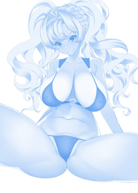 Skebでご依頼頂いた水着ゼタ 進捗:基本塗り
 #グラブル #今日のらくがき 