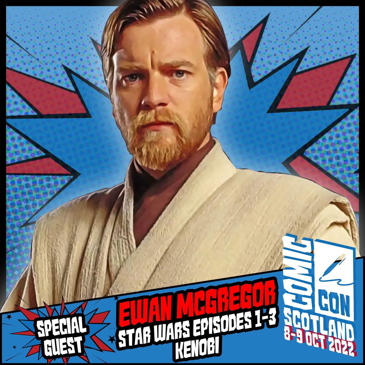 OBI-WAN himself Ewan McGregor is coming to <a href="/comconscotland/">Comic Con Scotland</a> 
Tickets &amp; info comicconventionscotland.co.uk