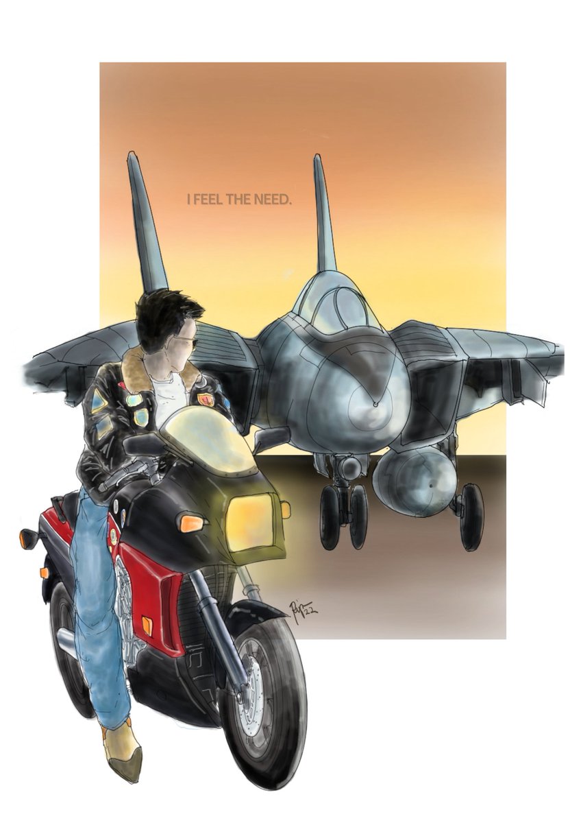ryemarifosque's tweet photo. Since I cant watch #TopGunMaverick yet. Here's a tribute to 1986 and to that Kawasaki GPX900R. Well I tried.

#TopGun 
#DigitalDrawing
#DigitalArt
#AutodeskSketchBook https://t.co/roLescSpmd https://t.co/46W4iKnyI4