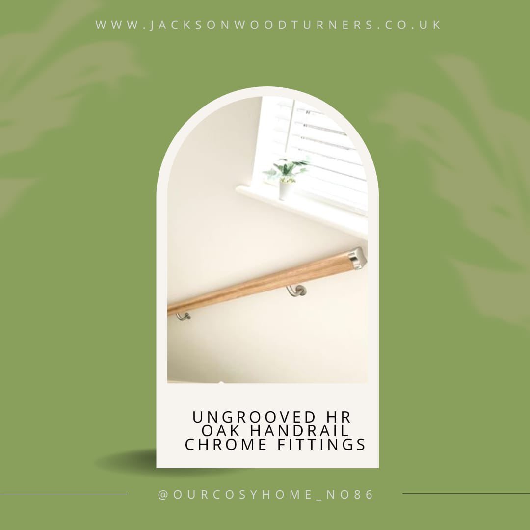 Looking to modernise your staircase? Oak HR handrail with chrome fitting will bring you up to date. #decor #design #stairs