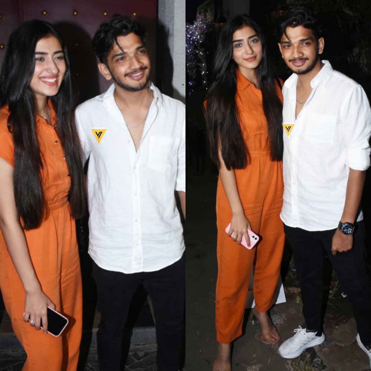 viralbhayani77's tweet photo. #MunawarFaruqui with girlfriend #NazilaSitaishi spotted in Mumbai😍📷 @viralbhayani77 https://t.co/nvJkZhOReo