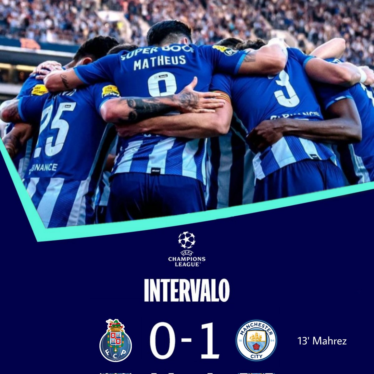 fcportoRP's tweet photo. ⏱Intervalo! Half-time! 
🔵⚪

#FCPorto #FCPMCI #UCL #FIFA22 https://t.co/IXdDLoCqHT