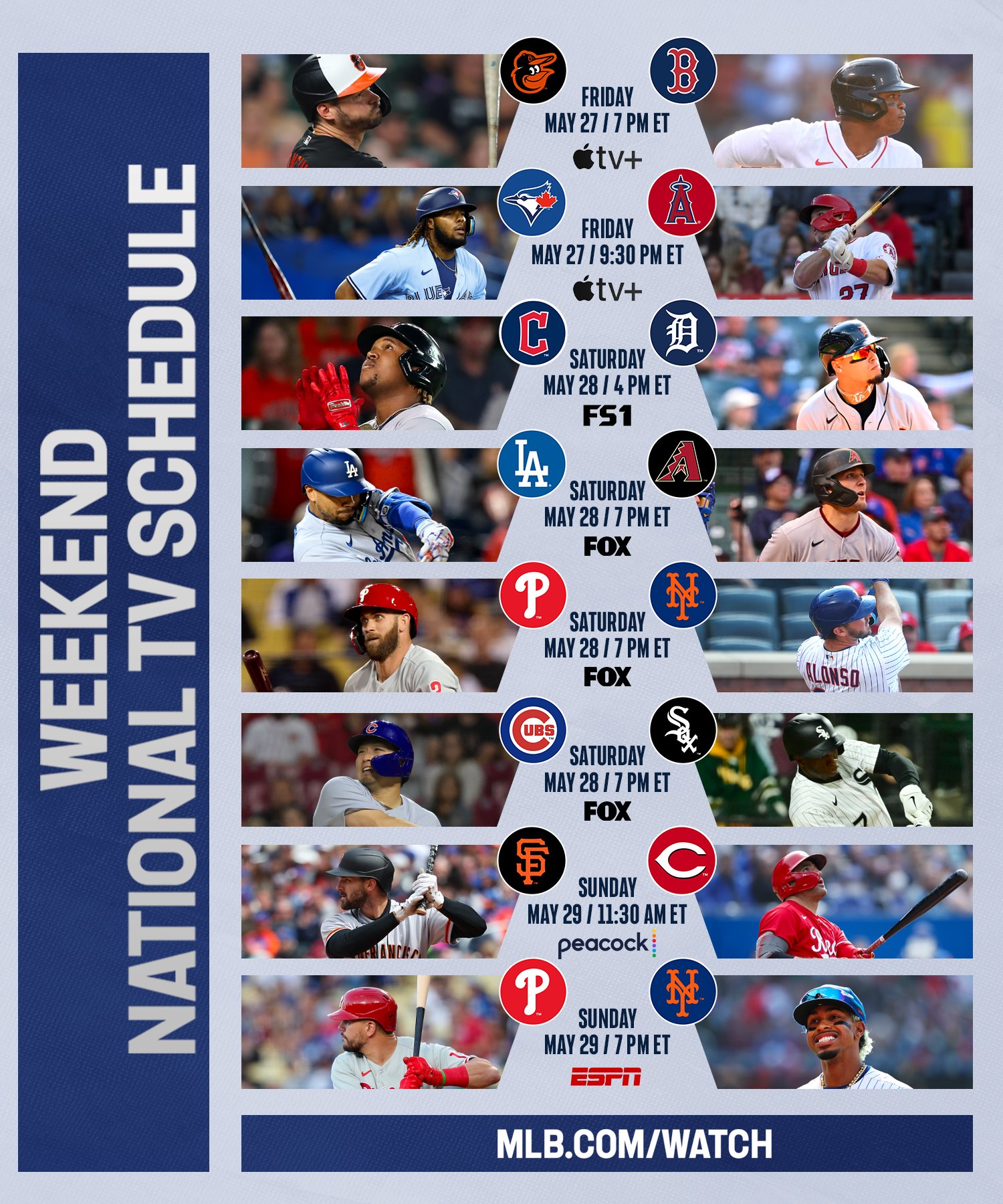 Mlb national tv schedule deals