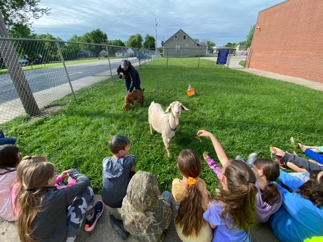 fordlandelem's tweet photo. Summer School 2022 is off to a great start. Check out the fun our Eagles are having! #schoolgoats #animaltime #EaglePride https://t.co/wqupTr6c08