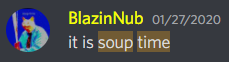 owGorgon's tweet photo. @BlazinNub my brother in christ its been soup time for 2 and a half years https://t.co/YCOh9Xy2jK