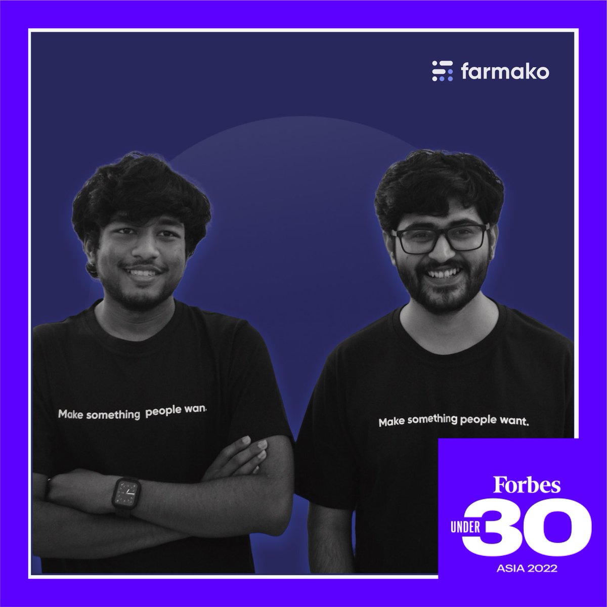 Forbes 30u30 Asia 2022!

You may see two faces but this belongs to the entire team <a href="/FarmakoIN/">Farmako</a>

#ForbesUnder30 #forbesU30asia