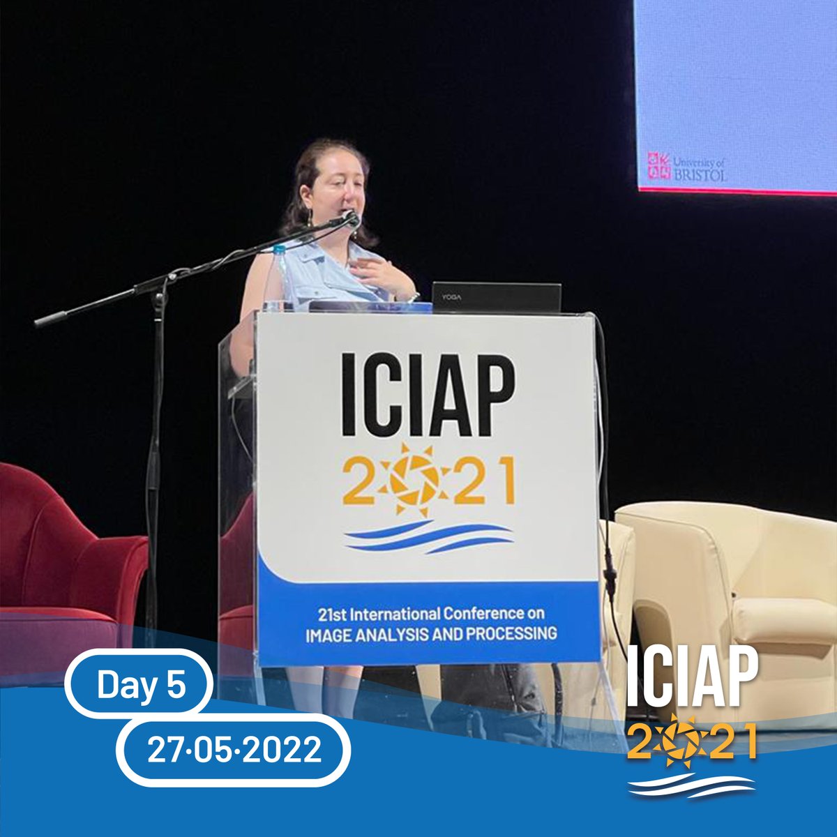 iciap2021's tweet photo. Double appointment for the last day of #iciap2021: at the Apollo Theater with the keynote Prof. @DimaDamen, followed by oral and poster sessions, and at the University of Salento with the "dialogues on artificial intelligence with students Salentini " with Prof. Rita Cucchiara. https://t.co/X86rpb3qxi