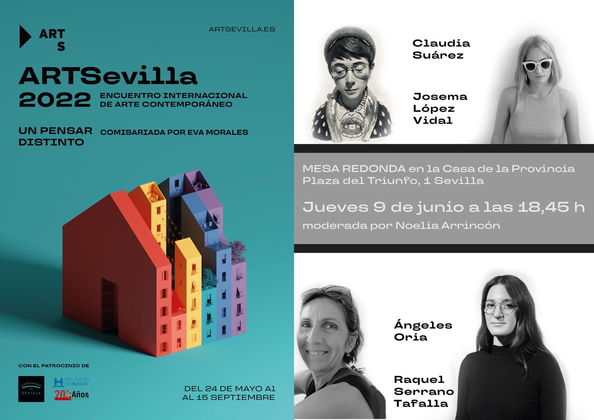 #9junio 18:45h / La cuarta mesa redonda #ARTSevilla22 la conformarán los creadores onubenses #ClaudiaSuárez, #JosemaLópezVidal, #ÁngelesOria y #RaquelSerrano, moderada por <a href="/NArrincon/">Noelia Arrincón</a> y hablaremos de nuestro proyecto "La isla encantada" entre otros muchos temas ¡No te la pierdas!