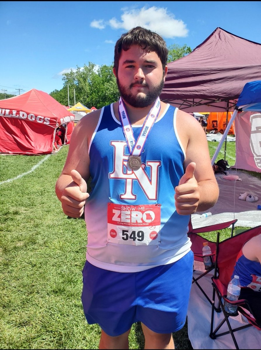 Dominic Shaw earns All-State honors grabbing 7th place in Missouri Class 3 Discus.