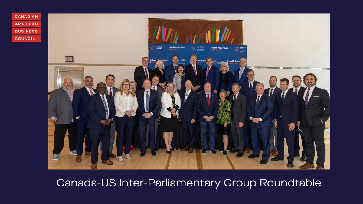 The CABC was honored to co-host the Canada-US Inter-Parliamentary Group roundtable with <a href="/CanEmbUSA/">Embassy of Canada US</a>! Thank you to everyone who attended to discuss our 🇨🇦🇺🇸 bilateral relationship through economic, social and political lenses. 📸 <a href="/tasosphotos/">Tasos Katopodis</a>